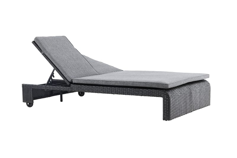 London Solstol 119x196 cm - Svart - Utemöbler - Utestol & trädgårdsstol - Solstolar