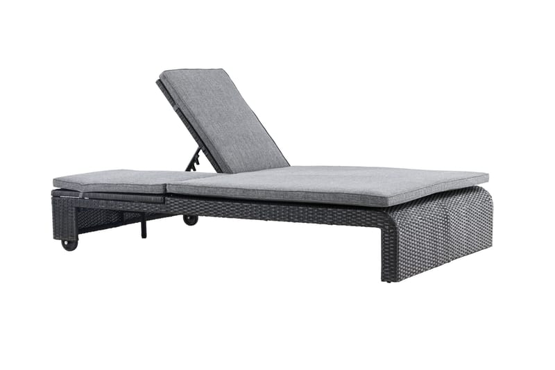 London Solstol 119x196 cm - Svart - Utemöbler - Utestol & trädgårdsstol - Solstolar