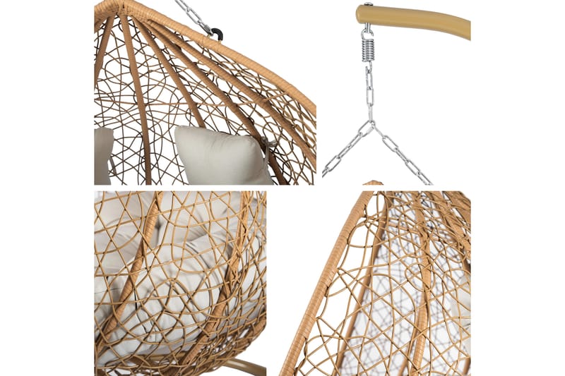 Klinkerville Hängstol Utomhus - Beige - Utemöbler - Utestol & trädgårdsstol - Hängstol utomhus
