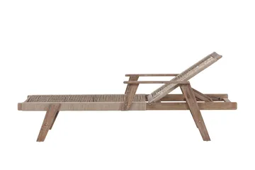 Little John Solstol 200x72 cm - Brun - Utemöbler - Utestol & trädgårdsstol - Solstolar