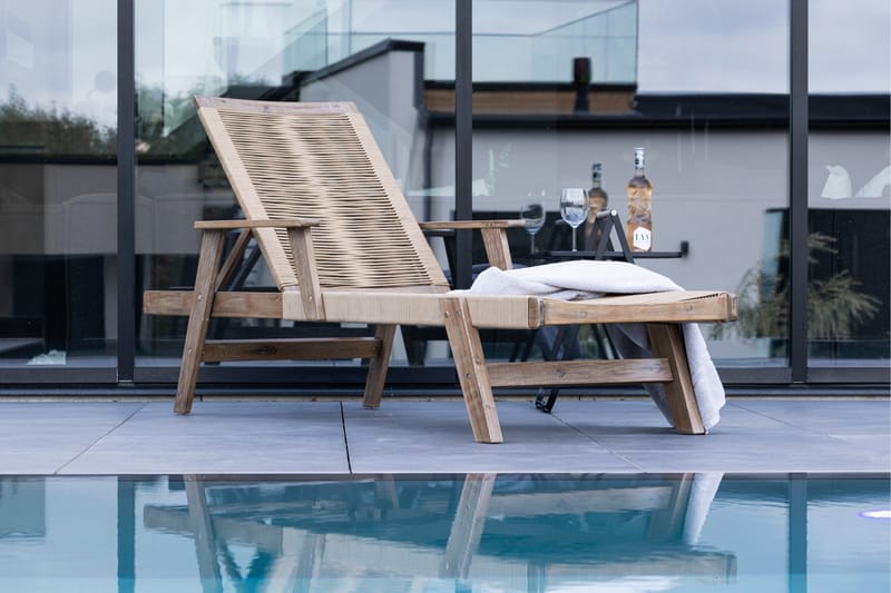 Little John Solstol 200x72 cm - Brun - Utemöbler - Utestol & trädgårdsstol - Solstolar