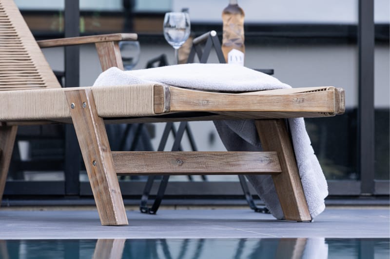 Little John Solstol 200x72 cm - Brun - Utemöbler - Utestol & trädgårdsstol - Solstolar