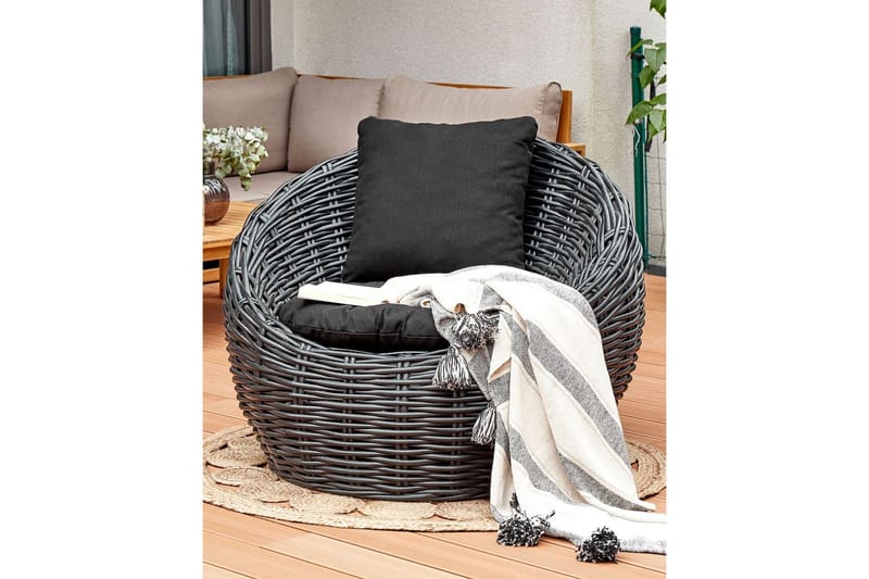 Lloyder Utefåtölj - Svart - Utemöbler - Utestol & trädgårdsstol - Utefåtölj & loungefåtölj