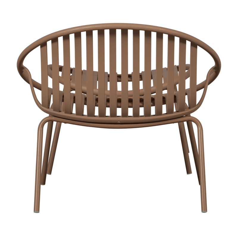 Loungestol + Pall Bruce Utomhus - Laxrosa - Utemöbler - Utestol & trädgårdsstol - Utefåtölj & loungefåtölj