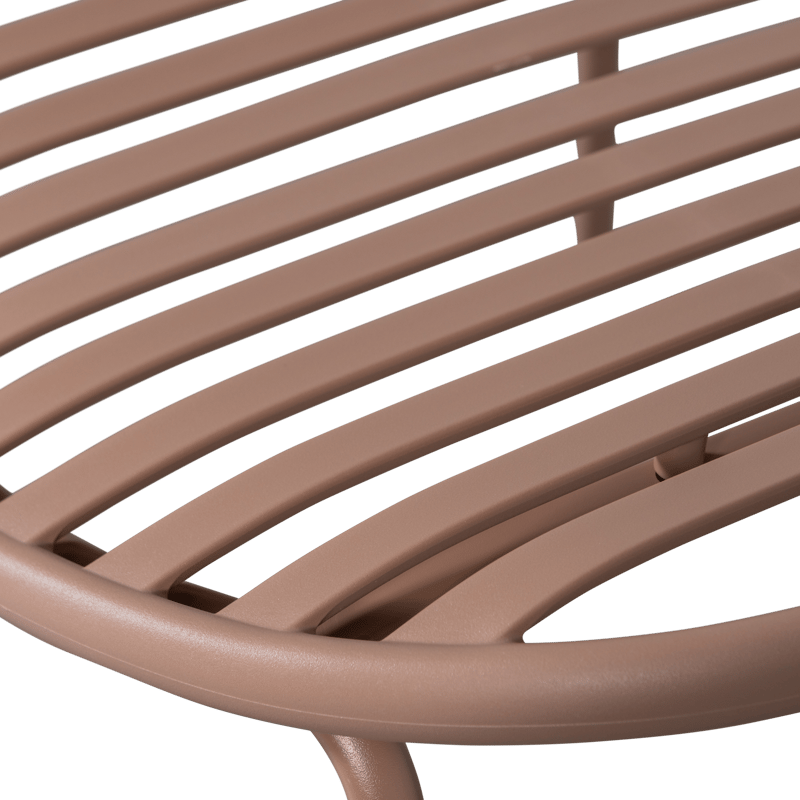 Loungestol + Pall Bruce Utomhus - Laxrosa - Utemöbler - Utestol & trädgårdsstol - Utefåtölj & loungefåtölj