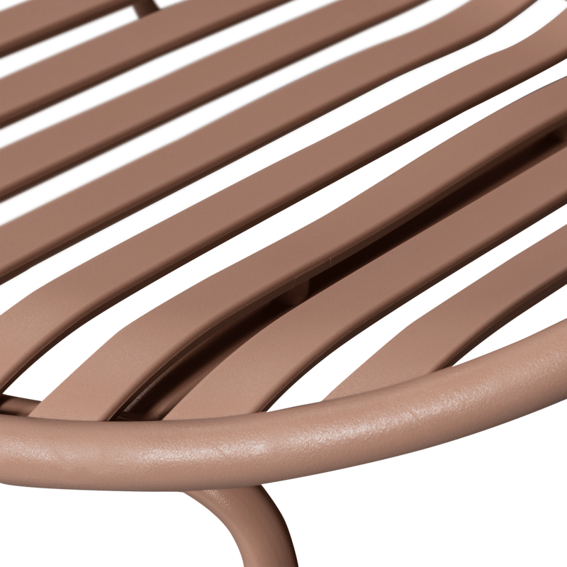 Loungestol + Pall Bruce Utomhus - Laxrosa - Utemöbler - Utestol & trädgårdsstol - Utefåtölj & loungefåtölj