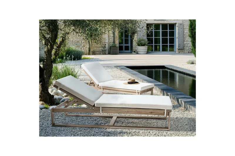 Loungestol Azzanello set om 2 - Utemöbler - Utestol & trädgårdsstol - Solsäng & Solvagnar