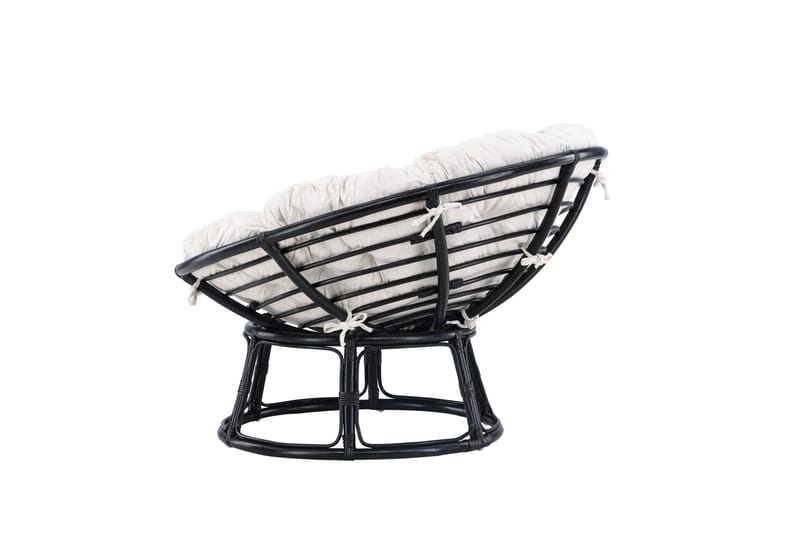 Loungestol Bonnie - Svart/Vit - Utemöbler - Utestol & trädgårdsstol - Utefåtölj & loungefåtölj