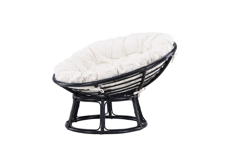 Loungestol Bonnie - Svart/Vit - Utemöbler - Utestol & trädgårdsstol - Utefåtölj & loungefåtölj