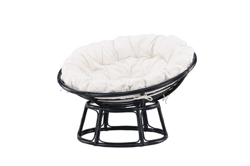Loungestol Bonnie - Svart/Vit - Utemöbler - Utestol & trädgårdsstol - Utefåtölj & loungefåtölj