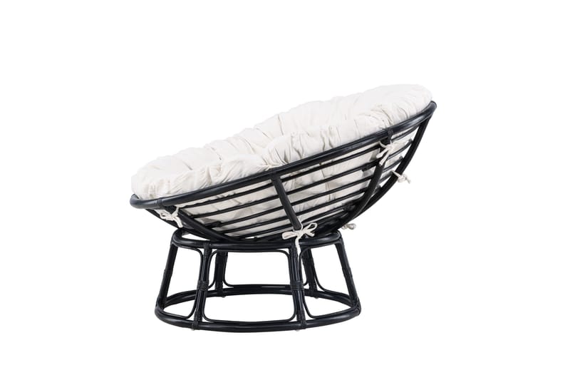 Loungestol Bonnie - Svart/Vit - Utemöbler - Utestol & trädgårdsstol - Utefåtölj & loungefåtölj