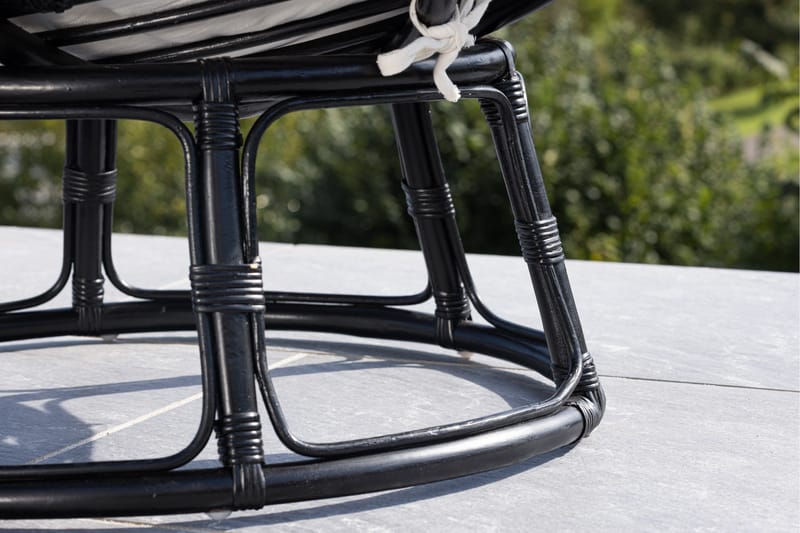 Loungestol Bonnie - Svart/Vit - Utemöbler - Utestol & trädgårdsstol - Utefåtölj & loungefåtölj