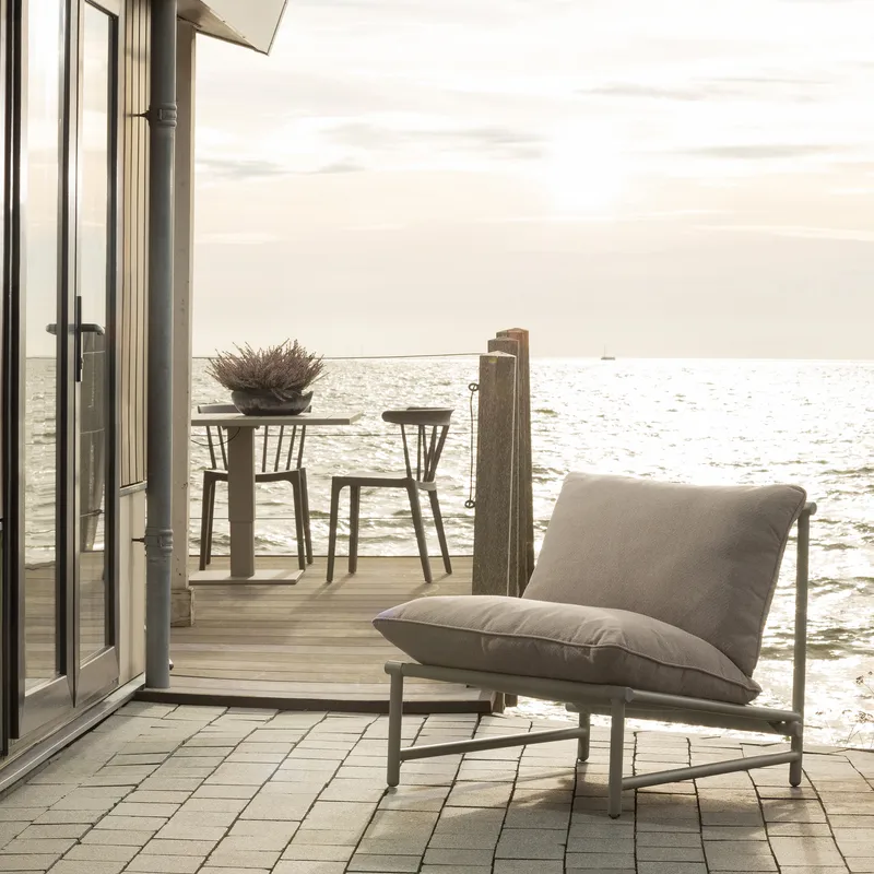 Loungestol Elvo 82 cm Utomhus - Sand - Utemöbler - Utestol & trädgårdsstol - Utefåtölj & loungefåtölj