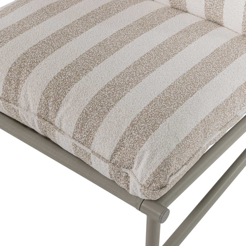 Loungestol Elvo 82 cm Utomhus - Sand/Vit - Utemöbler - Utestol & trädgårdsstol - Utefåtölj & loungefåtölj