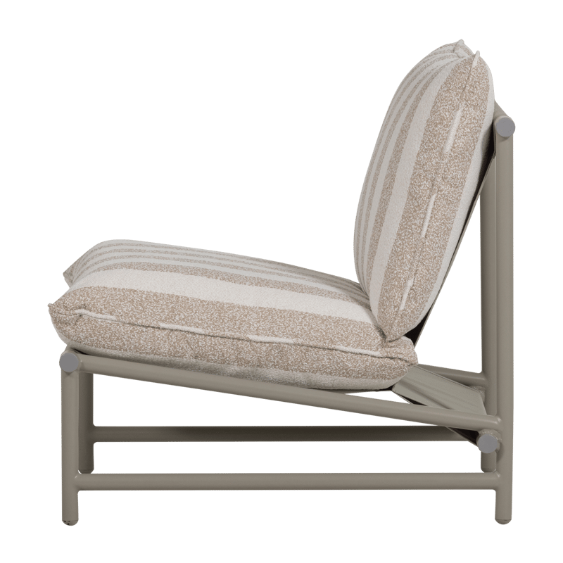 Loungestol Elvo 82 cm Utomhus - Sand/Vit - Utemöbler - Utestol & trädgårdsstol - Utefåtölj & loungefåtölj