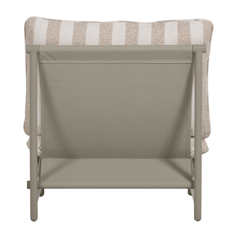 Loungestol Elvo 82 cm Utomhus - Sand/Vit - Utemöbler - Utestol & trädgårdsstol - Utefåtölj & loungefåtölj