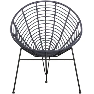 Loungestol Jane 72 cm Utomhus - Bläck - Utemöbler - Utestol & trädgårdsstol - Utefåtölj & loungefåtölj