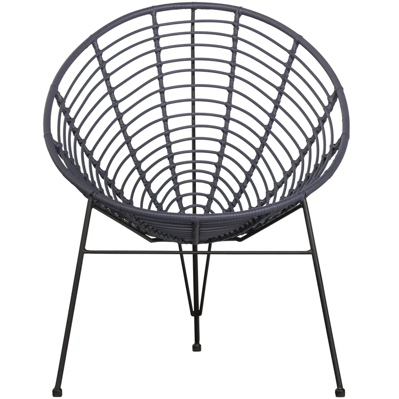 Loungestol Jane 72 cm Utomhus - Bläck - Utemöbler - Utestol & trädgårdsstol - Utefåtölj & loungefåtölj