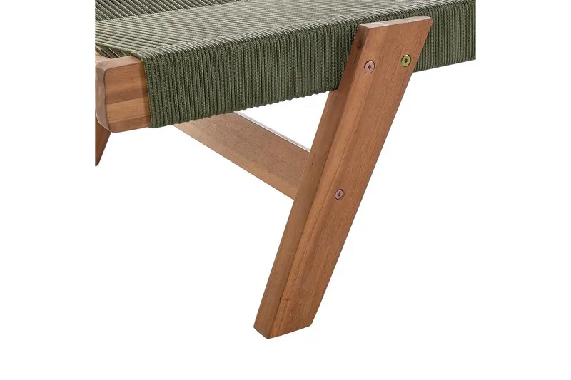 Loungestol Prossedi Grönt/ljust trä - Grönt/ljust trä - Utemöbler - Utestol & trädgårdsstol - Solsäng & Solvagnar