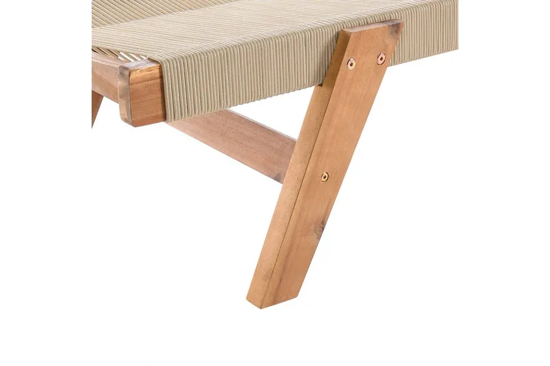 Loungestol Prossedi Beige/ljust trä - Beige/ljust trä - Utemöbler - Utestol & trädgårdsstol - Solsäng & Solvagnar