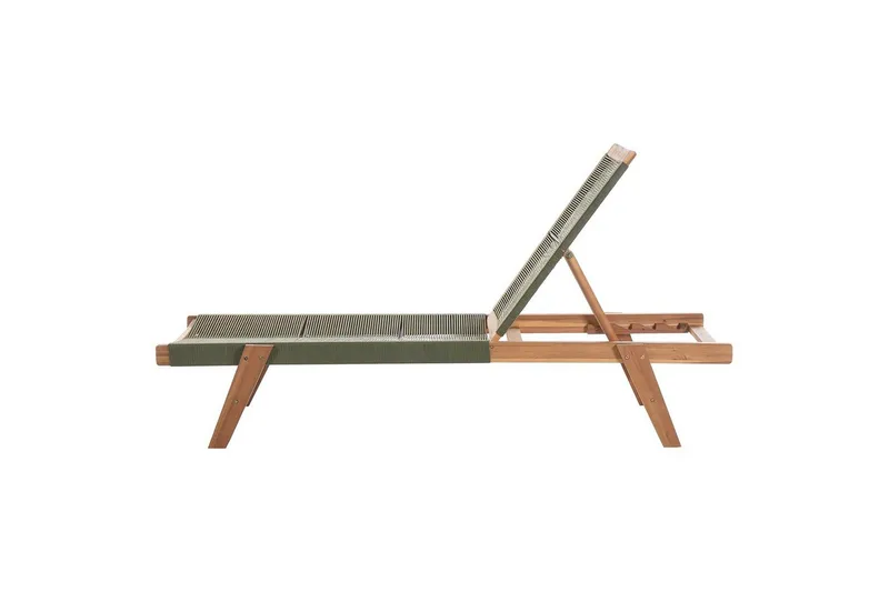 Loungestol Prossedi Grönt/ljust trä - Grönt/ljust trä - Utemöbler - Utestol & trädgårdsstol - Solsäng & Solvagnar