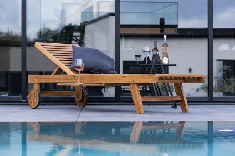 Luzon Solstol 200x63 cm - Brun - Utemöbler - Utestol & trädgårdsstol - Solstolar