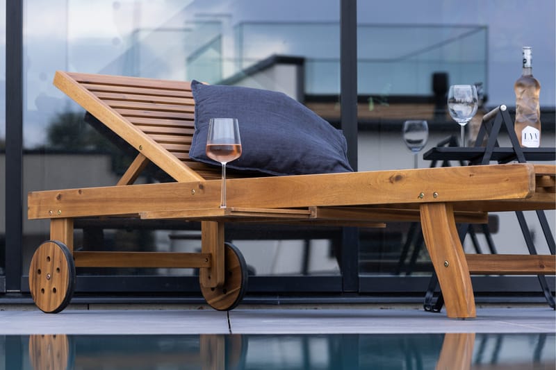 Luzon Solstol 200x63 cm - Brun - Utemöbler - Utestol & trädgårdsstol - Solstolar