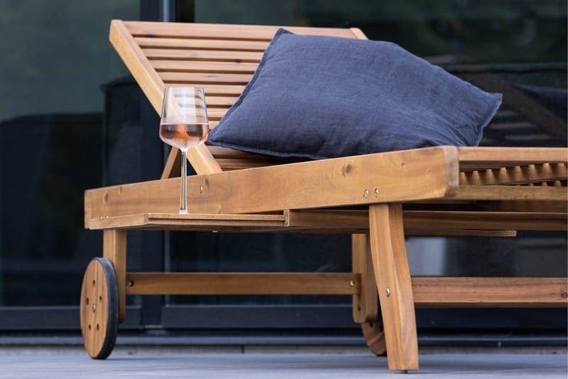 Luzon Solstol 200x63 cm - Brun - Utemöbler - Utestol & trädgårdsstol - Solstolar