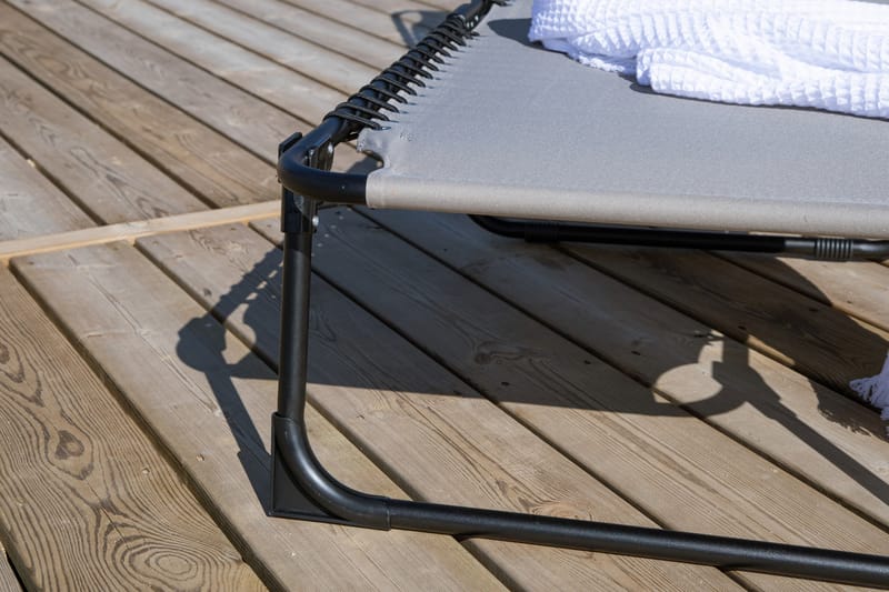 Majken Solstol 60x190 cm - Grå - Utemöbler - Utestol & trädgårdsstol - Solstolar
