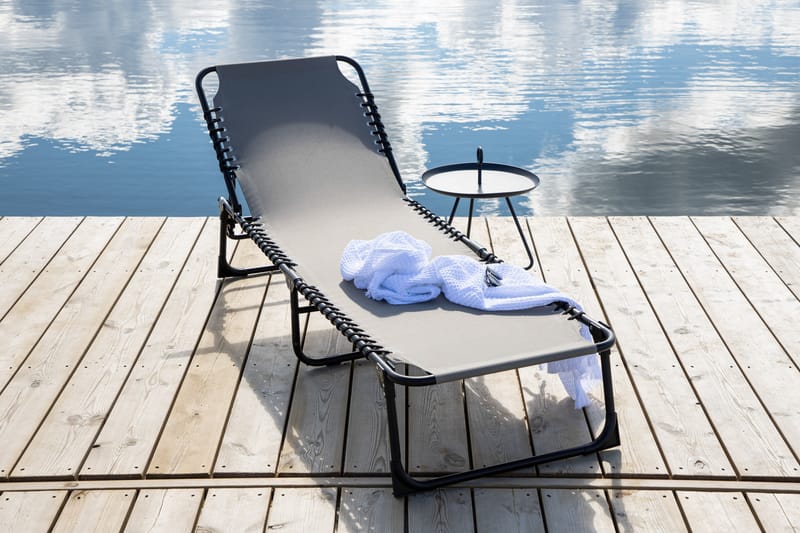 Majken Solstol 60x190 cm - Grå - Utemöbler - Utestol & trädgårdsstol - Solstolar