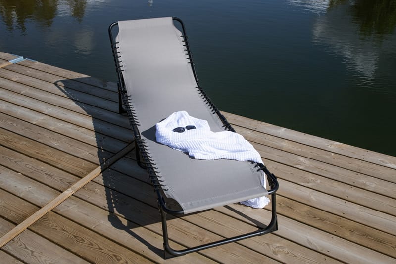 Majken Solstol 60x190 cm - Grå - Utemöbler - Utestol & trädgårdsstol - Solstolar