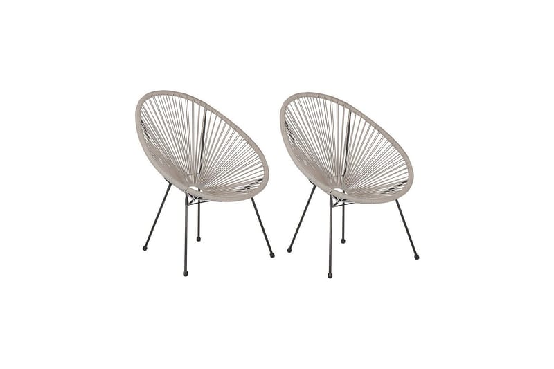 Maniwaki Utefåtölj - Grå/Svart - Utemöbler - Utestol & trädgårdsstol - Utefåtölj & loungefåtölj