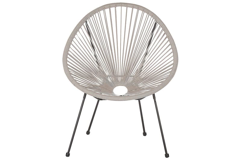 Maniwaki Utefåtölj - Grå/Svart - Utemöbler - Utestol & trädgårdsstol - Utefåtölj & loungefåtölj