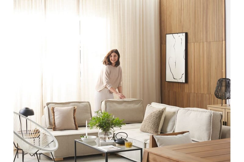 Maniwaki Utefåtölj - Vit/Svart - Utemöbler - Utestol & trädgårdsstol - Utefåtölj & loungefåtölj