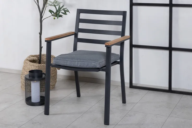 Brasilia Karmstol Utomhus Stapelbar - Svart - Utemöbler - Utestol & trädgårdsstol - Matstol & karmstol utomhus