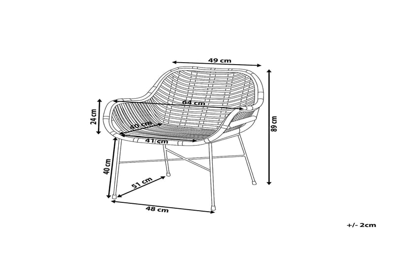 Canora Trädgårdsstol 51 cm - Svart - Matstol & karmstol utomhus