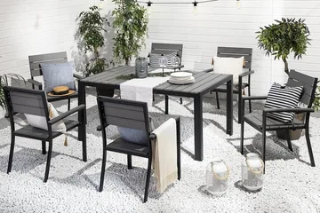 Como Trädgårdsstol 6 St 55 cm - Svart - Utemöbler - Utestol & trädgårdsstol - Matstol & karmstol utomhus