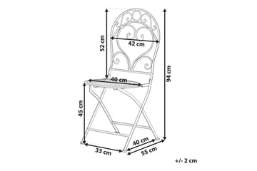 Courville BalkongUtestol 2-pack - Rosa - Utemöbler - Utestol & trädgårdsstol - Matstol & karmstol utomhus
