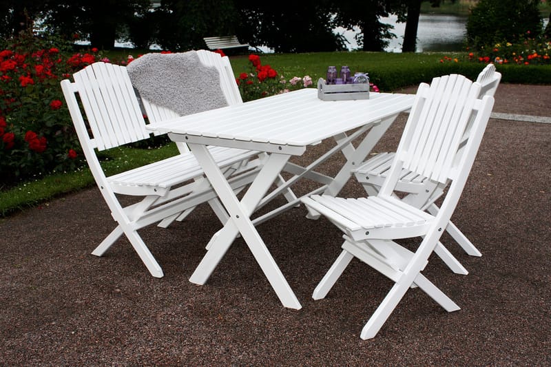 Delpino Klappstol Utomhus - Vit - Utemöbler - Utestol & trädgårdsstol - Matstol & karmstol utomhus