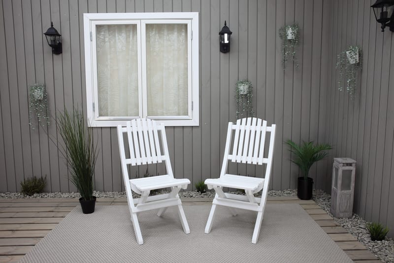 Delpino Klappstol Utomhus - Vit - Utemöbler - Utestol & trädgårdsstol - Matstol & karmstol utomhus