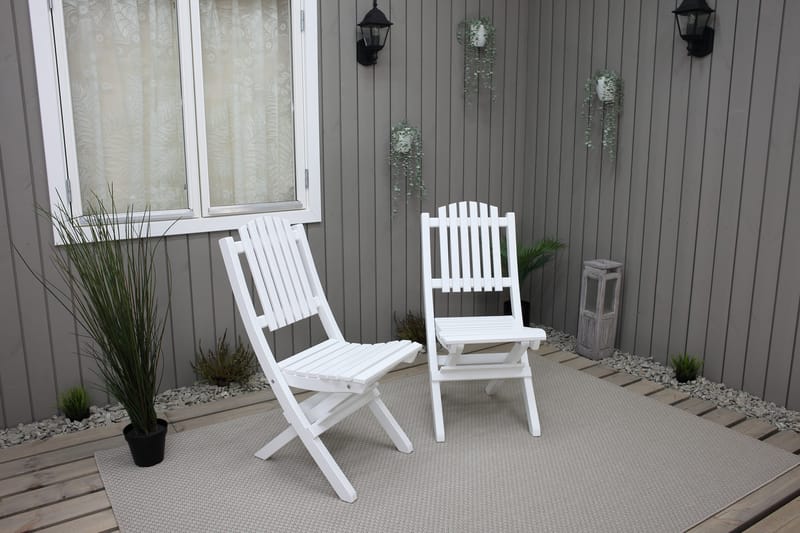 Delpino Klappstol Utomhus - Vit - Utemöbler - Utestol & trädgårdsstol - Matstol & karmstol utomhus