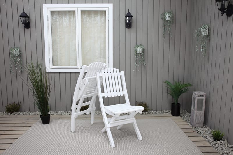 Delpino Klappstol Utomhus - Vit - Utemöbler - Utestol & trädgårdsstol - Matstol & karmstol utomhus