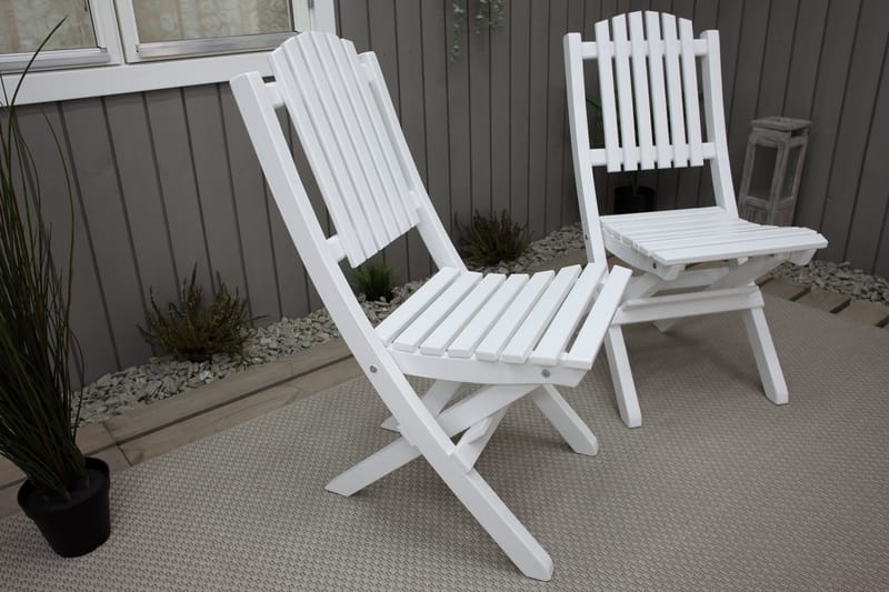 Delpino Klappstol Utomhus - Vit - Utemöbler - Utestol & trädgårdsstol - Matstol & karmstol utomhus