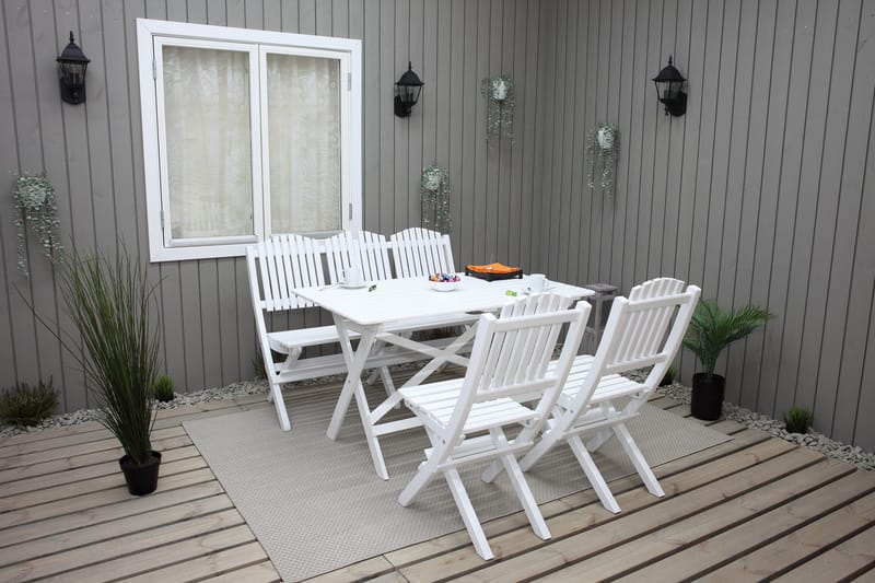 Delpino Klappstol Utomhus - Vit - Utemöbler - Utestol & trädgårdsstol - Matstol & karmstol utomhus