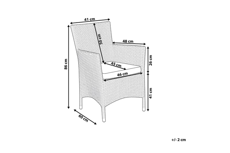 Galar Trädgårdsstol 2-pack - Vit - Utemöbler - Utestol & trädgårdsstol - Matstol & karmstol utomhus