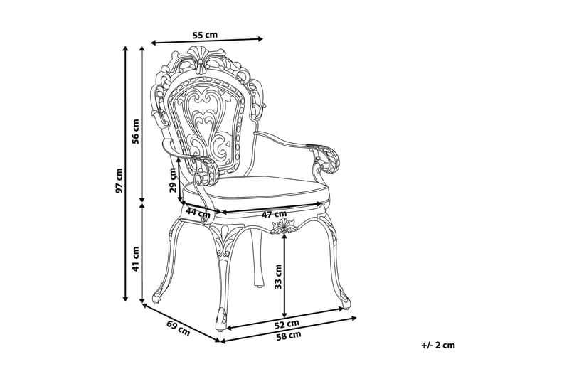 Getafe Trädgårdsstol 2-pack - Brun - Utemöbler - Utestol & trädgårdsstol - Matstol & karmstol utomhus