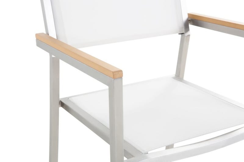 Grosseto Trädgårdsstol 6 St 58 cm - Vit - Matstol & karmstol utomhus - Balkongstol