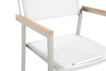 Grosseto Trädgårdsstol 6 St 58 cm - Vit - Utemöbler - Utestol & trädgårdsstol - Matstol & karmstol utomhus
