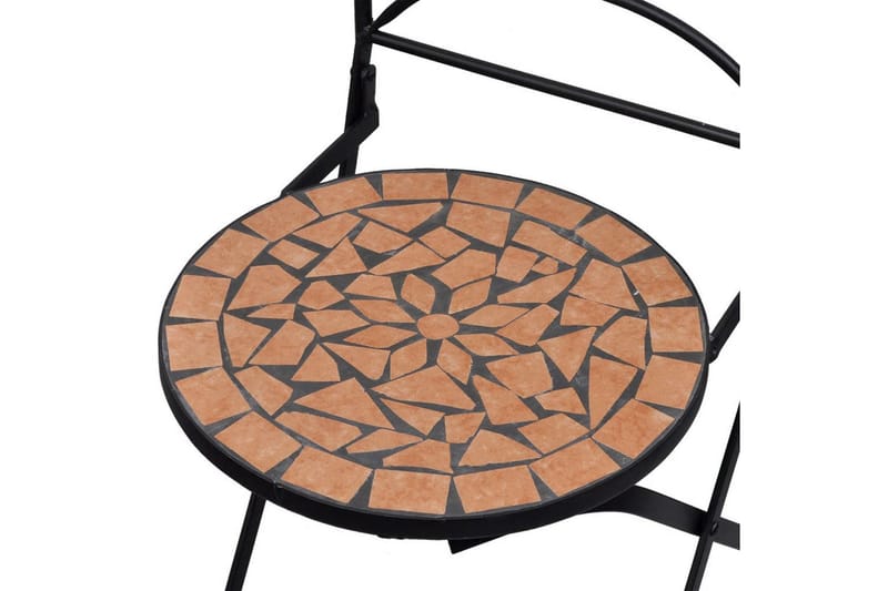 Hopfällbara caféstolar 2 st keramik terrakotta - Brun - Matstol & karmstol utomhus - Balkongstol