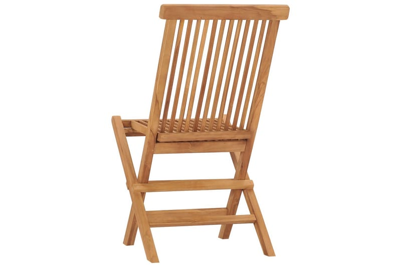 Hopfällbara Trädgårdsstolar 8 st massiv teak - Brun - Utemöbler - Utestol & trädgårdsstol - Matstol & karmstol utomhus